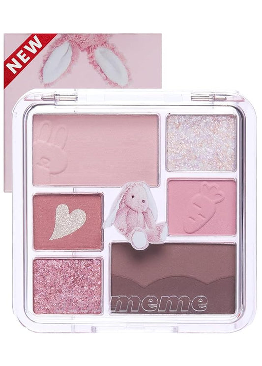 I'M MEME Wonder Soft Layer Palette - 7 Shades | Portable Size, Versatile, Blendable, Neutral Colors with Soft Texture, 02 My Bunny, 0.23 Oz-Velvo Beauty