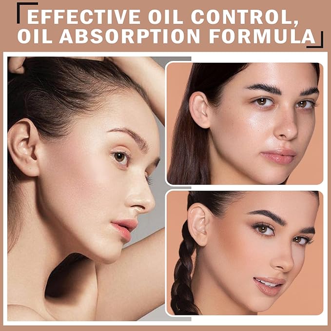 Mineral Sunscreen Setting Powder Mineral Brush Powder SPF 35 PA+++ Oil Control Matte Effect Lightweight Breathable Translucent Powder Setting Powder Sunscreen Makeup for Face with Brush-01 Translucent-Velvo Beauty