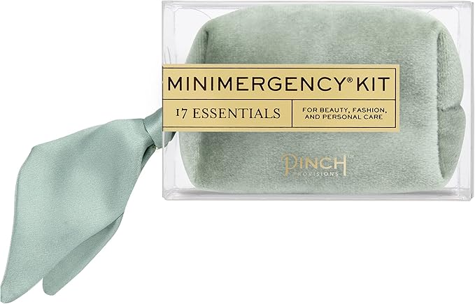 Pinch Provisions Velvet Minimergency Kit, for Her, Includes 17 Must-Have Emergency Essential Items, Compact, Multi-Functional Pouch, Gift for Parties and Birthdays-Velvo Beauty