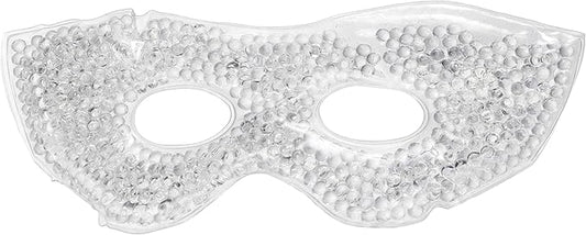 Gel Eye Mask, White - Cold Compress Ice Pack with Gel Beads - Microwave Safe for Heat Therapy - Great for Puffy Eyes, Dark Circles, Dry Eyes, Soothing Headaches-Velvo Beauty