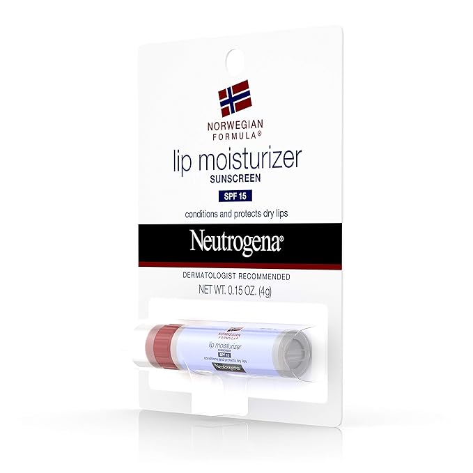 Neutrogena Norwegian Formula Lip Moisturizer, SPF 15, 0.15 Ounce-Velvo Beauty