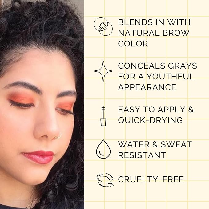 Elizabeth Mott Queen of the Fill Tinted Eyebrow Gel – Brow Filler, Volumizer & Setter – Defines, Shapes & Covers Gray Hairs – Water-Resistant, Long-Lasting – Cruelty-Free – Light Medium Brown 4g-Velvo Beauty