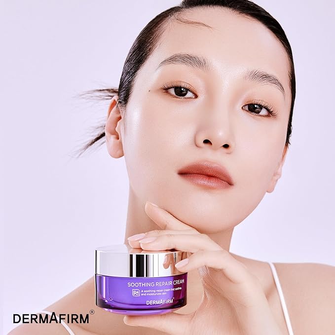 Dermafirm Soothing Repair Hydrating Face Cream R4 | Daily Face Moisturizer Facial Lotion with Eucalyptus, Peptide and Collagen | Gentle for All Skin Types No Animal Trials No Paraben 1.69 fl oz-Velvo Beauty
