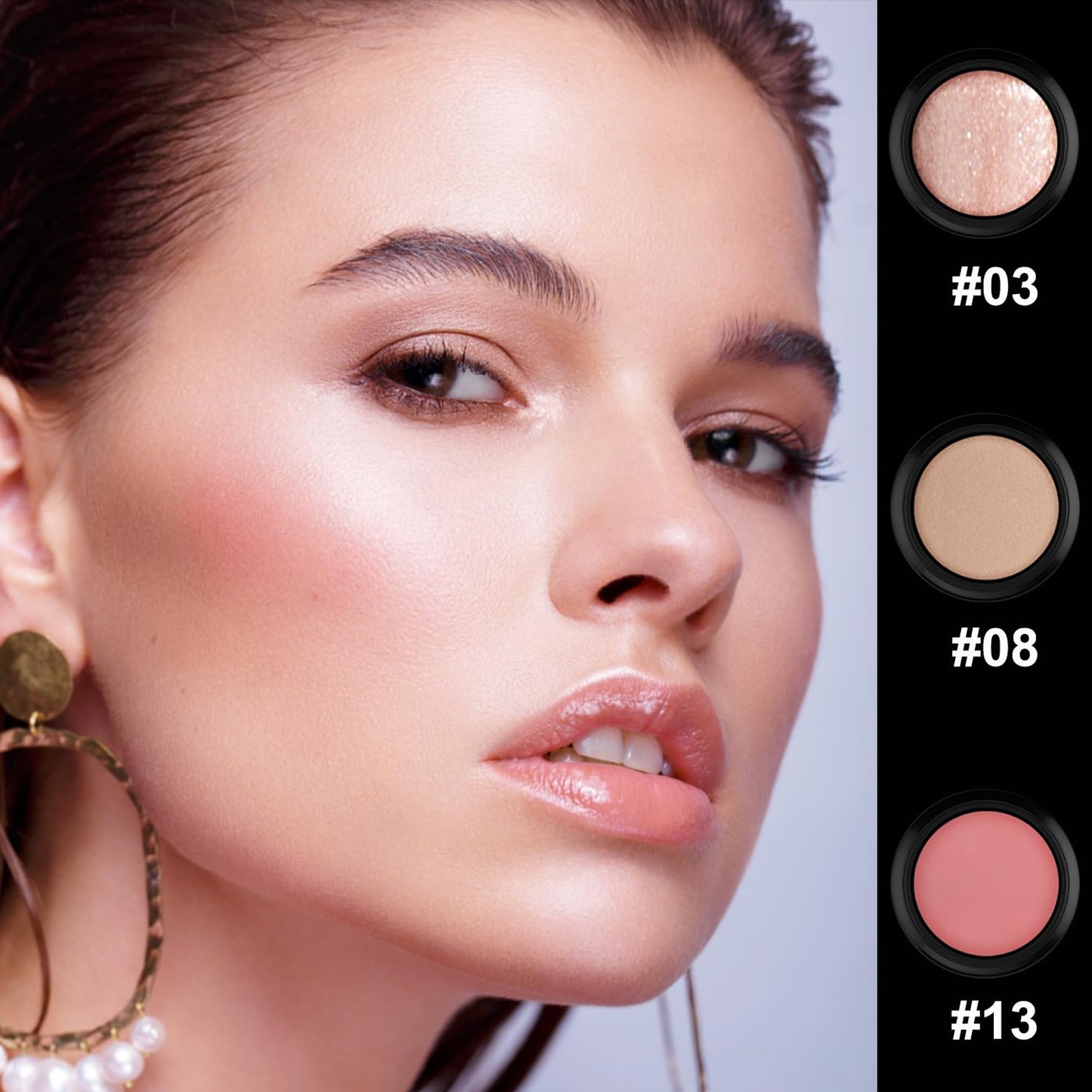 3 Pcs Cream Contour Stick Makeup Kit, Shades with Highlighter, Blush and Bronzer Contour Stick for Sculpt the Cheeks, Waterproof, Matte & Dewy Finish (Universal,#03+#08+#13)-Velvo Beauty