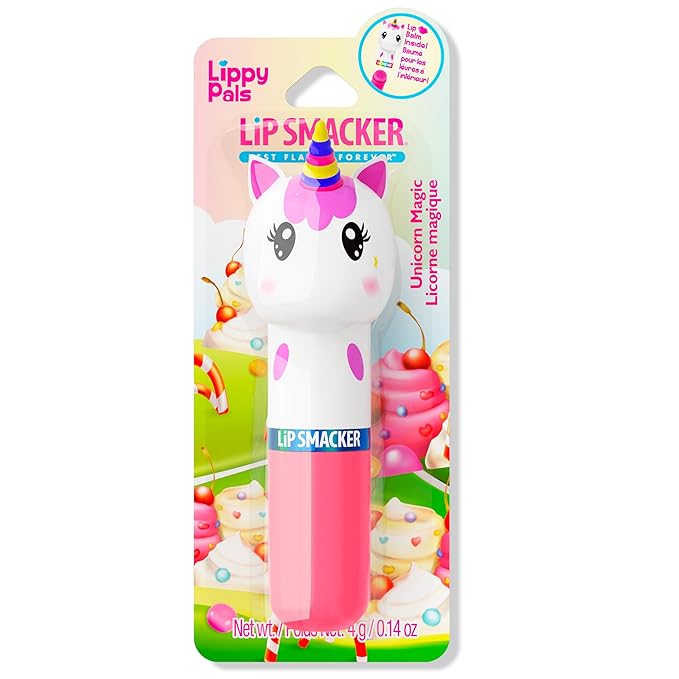 Lip Smacker Lippy Pals Unicorn, Flavored Moisturizing & Smoothing Soft Shine Lip Balm, Hydrating & Protecting Fun Tasty Flavors, Cruelty-Free & Vegan - Unicorn Magic-Velvo Beauty