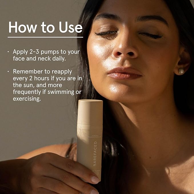 Barefaced Tinted Protection SPF 50+ – Broad-Spectrum Sunscreen with Zinc Oxide, Niacinamide & Hyaluronic Acid – Oil-Free UV Protection, Hydration & Anti-Aging with Universal Tint (60ml)-Velvo Beauty