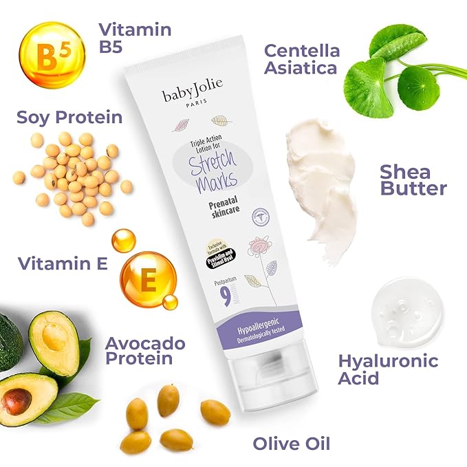 Baby Jolie Stretch Mark Cream for Pregnancy | Triple Action Lotion for Stretch Mark Prevention (Triple Action)-Velvo Beauty