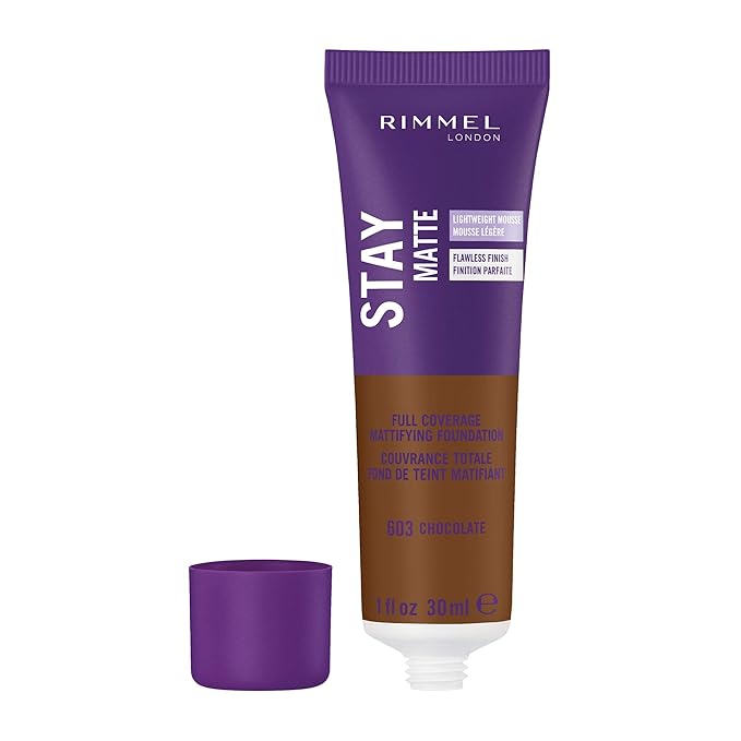 Rimmel London Stay Matte Liquid Mousse - 305 Buff - Foundation, Lightweight, Shine Control, Oil-Free, 1oz-Velvo Beauty