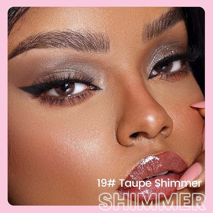 Kaely 2in1 Cream Eye Shadow Brightener Sticks for Eyes, Pencil Eyeshadow Applicator Stick Waterproof Pigmented, Eye Shadow Palette Highlighter Makeup, sombras para ojos, 19 Taupe Shimmer-Velvo Beauty