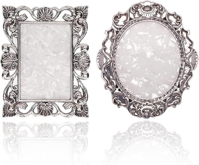 Nail Art Plate, 2 Pcs Nail Mixing Palette Polish Color Mixing Plate Nail Holder Nail Art Display Board, Nail Art Display Tools Photography Props(Sliver)-Velvo Beauty