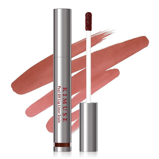 KIMUSE Peel Off Lip Liner Stain, Long Lasting Lip Tint Stain Peel Off, Waterproof, Transfer-Proof, Highly Pigmented Color Peel Off Lip Stain Liner, Matte Finish-Velvo Beauty