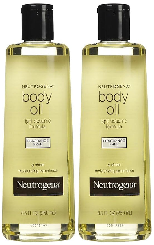 Neutrogena Body Oil, Fragrance Free, 8.5 Fl Oz (Pack of 2)-Velvo Beauty
