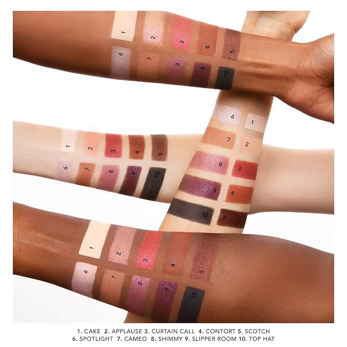 Haus Laboratories By Lady Gaga: GLAM ROOM PALETTE NO. 1: FAME | 10-Shade Eyeshadow Palette, Blendable & Buildable Eye Makeup with Pigmented Matte, Metallic, Shimmer, and Sparkle Finishes (Pack of 3)-Velvo Beauty