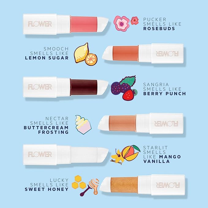 FLOWER BEAUTY By Drew Barrymore Petal Pout Lip Mask - Hydrating + Moisturizes Lips - Mango + Cocoa Butter - Lip Tint - Natural Color + Semi-Glossy Finish (Pucker)-Velvo Beauty