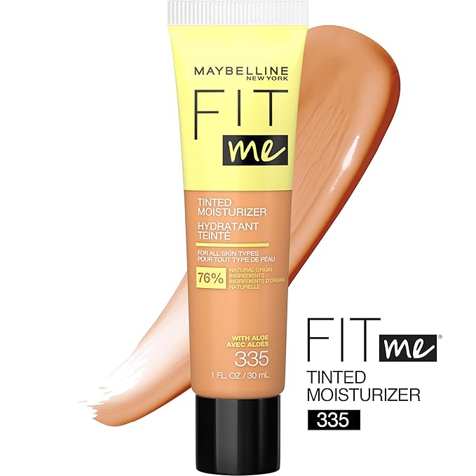 Maybelline Fit Me Tinted Moisturizer, Natural Coverage, Face Makeup, 335, 1 Count-Velvo Beauty