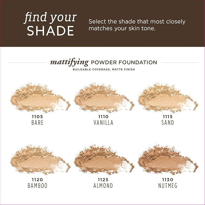 Burt’s Bees 100% Natural Origin Mattifying Powder Foundation, Bamboo, 0.3 Ounce, Packaging May Vary-Velvo Beauty