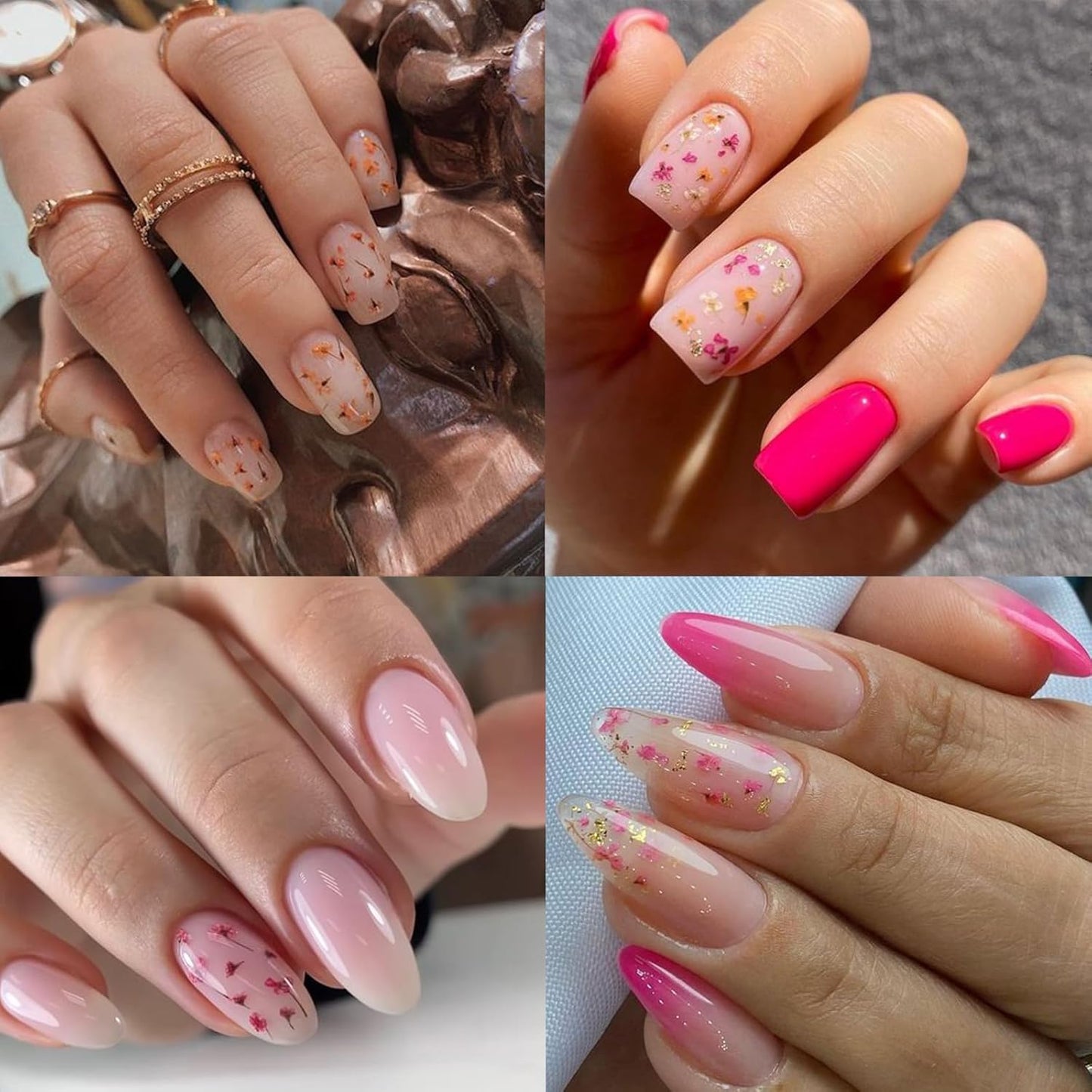 1 Boxes Dried Flowers for Nail Art,Colorful Dry Flowers Mini Real Natural Flowers Nail Stickers DIY Mini Mix Flower Petals Nail Art Supplies for Summer Acrylic Nails Design Manicure Accessories-Velvo Beauty