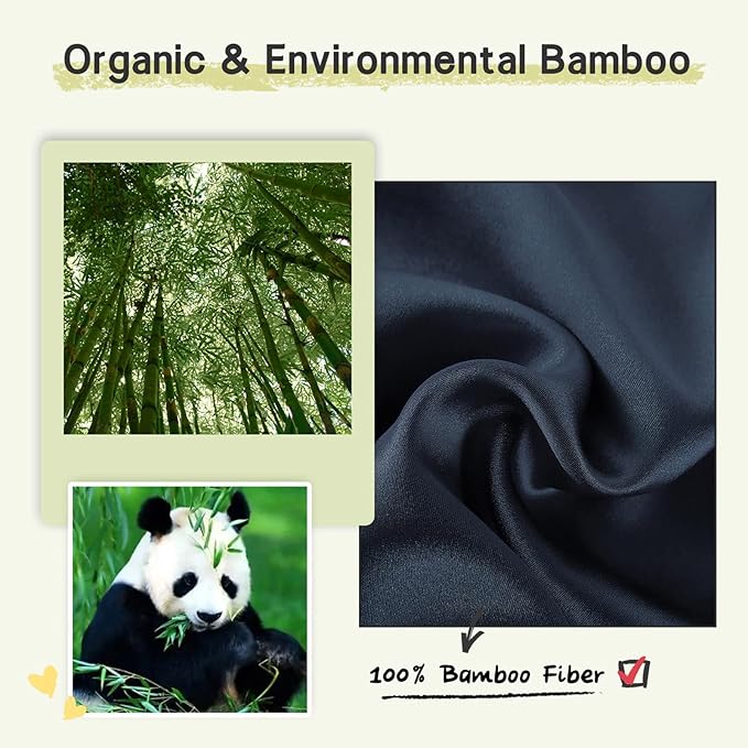 100% Handmade Bamboo Sleeping Eye Mask for Women for Men,Night Masks,Organic Sleep Mask,Blockout Eye Mask for Sleeping,Large Size Adjustable (Navy Blue)-Velvo Beauty