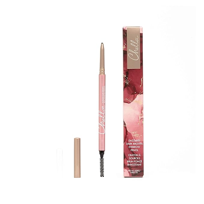 Chella Eyebrow Pencil – Easy-to-Use Brow Definer for Shaping, Filling & Blending – Long-Wear Dark Brown Eyebrow Pencils for Women with Precise Tip (Dark Brown)-Velvo Beauty