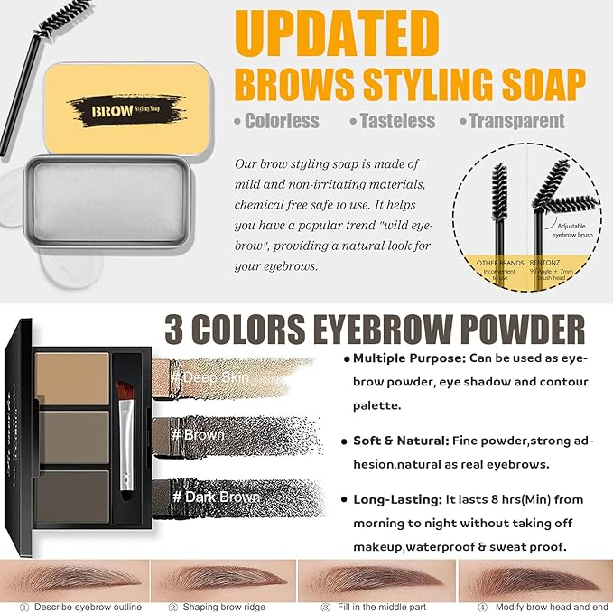 All in One Makeup Kit for Women Full Kit, Includes 12 Colors Naked Eyeshadow,Liquid Foundation, Lipstick Set, Mascara, Makeup Brush, Makeup Sponge, Eyebrow Powder, Eyebrow Soap, Eyeliner Stamp(#102)-Velvo Beauty