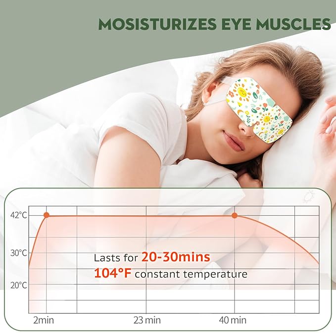 Steam Eye Mask,21PACKS Self Heated Eye Mask,Disposable Soothing Eyes Moisturizing Heat Eye Mask Warm and Comfy for Migraines Tired Eyes Dry Eyes-Velvo Beauty