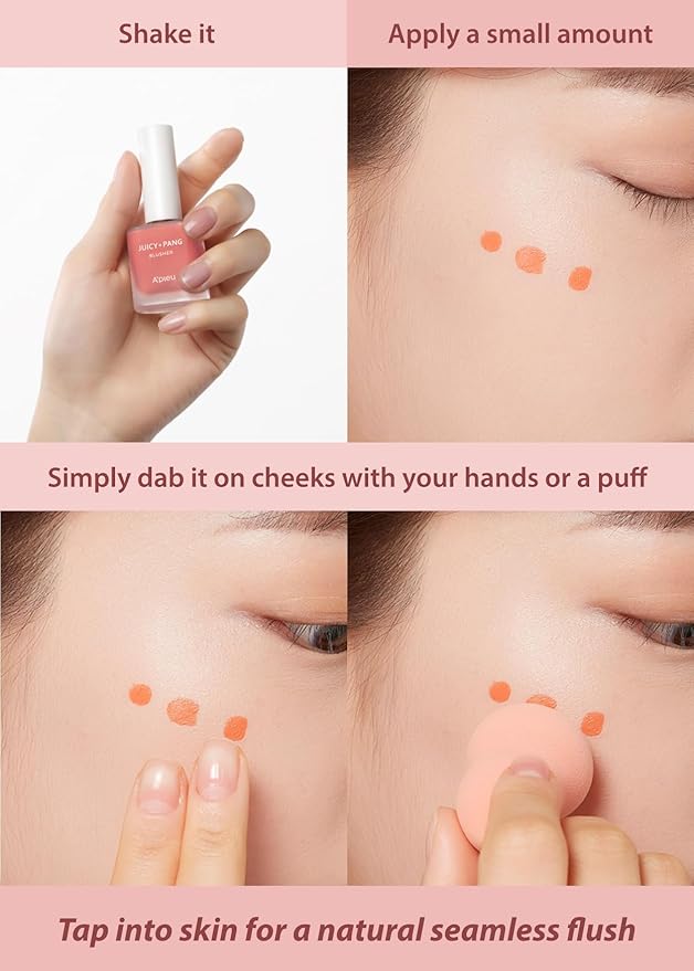 A'PIEU JUICY-PANG WATER BLUSHER (PK03 - Guava Pearl) Korean liquid blush for cheeks k beauty makeup-Velvo Beauty
