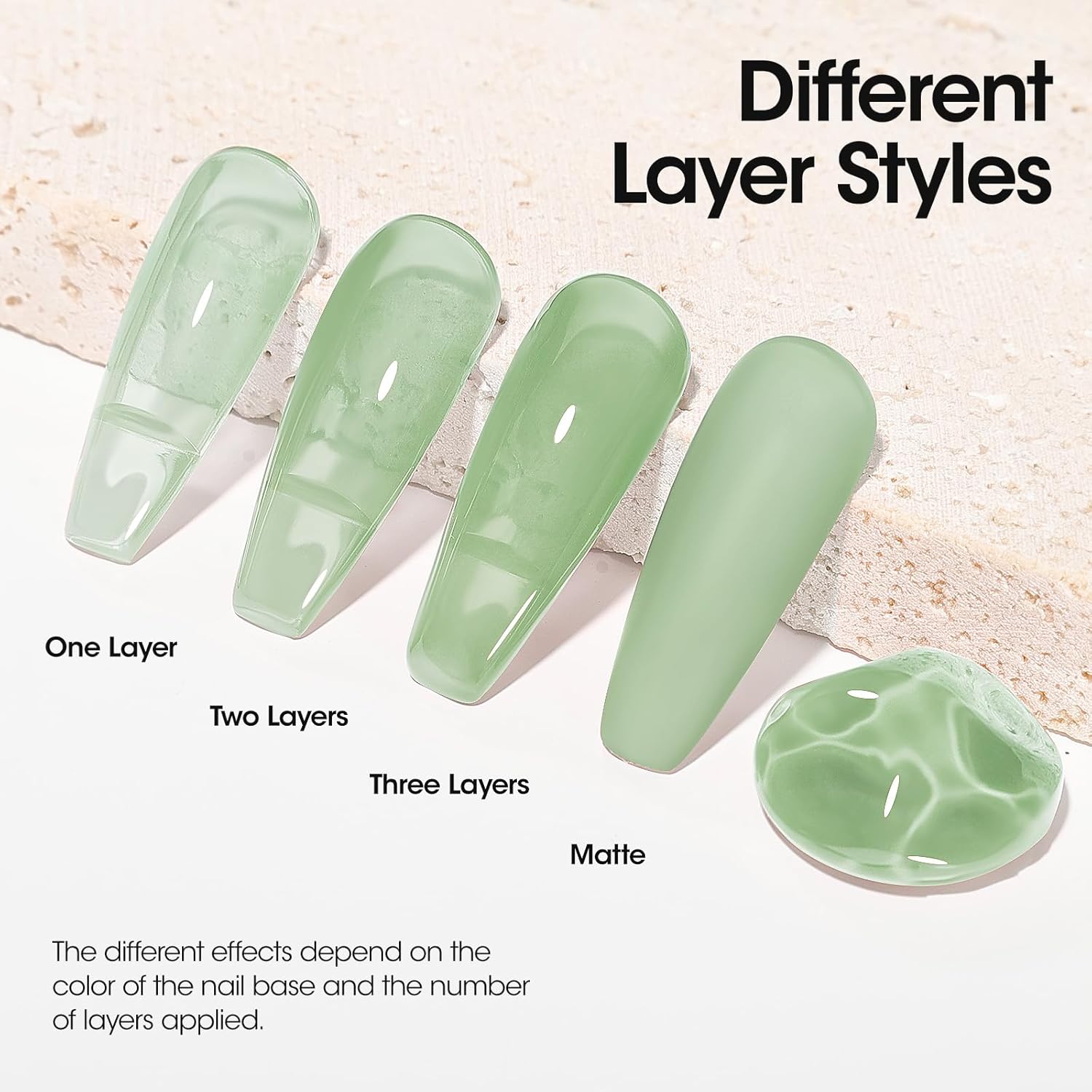 Gellen Gel Nail Polish 18Ml Jelly Mint Green Spring Translucent Pastel Sheer Soak Off UV for Nail Art at Home 0.61 Fl Oz-Velvo Beauty