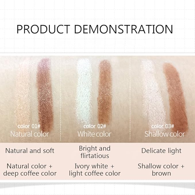 BIOAQUA Play 109 Face Stick Contour Duo 2 in 1 Highlighter Pencil (#02 IVORY WHITE / LIGHT COFFEE)-Velvo Beauty