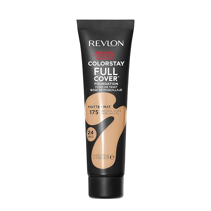 Revlon Liquid Foundation, ColorStay Face Makeup for Normal and Dry Skin, Longwear Full Coverage with Matte Finish, Oil Free, 175 Natural Ochre, 1.0 Oz-Velvo Beauty