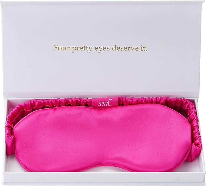 Silk Sleep Mask Light Blocking Luxury 100% Mulberry 19mm Silk Eye Mask Eye Cover Blindfold Ultra Soft Light & Comfy Anti Aging Skin Care with Travel Bag Gift Package-Velvo Beauty