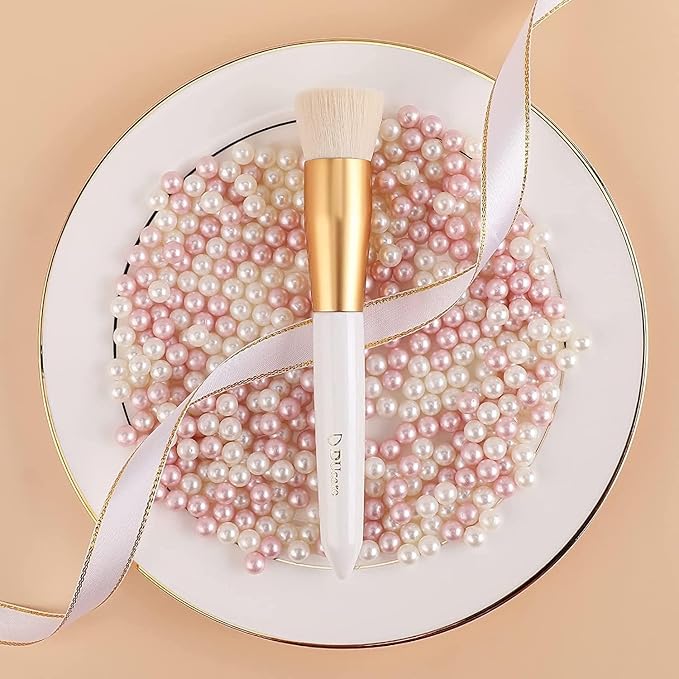DUcare Flat Top Foundation Brush, Premium Contour Kabuki Brush, Professional Makeup Brush, Densely Packed Bristles, Multi-Purpose Face Buffing Blending Makeup Brushes for Liquid/Cream/Powder-Velvo Beauty