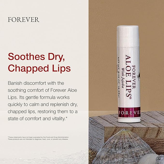 Forever Living - Forever Aloe Lips - Ultimate Lip Care for Any Weather - Moisturizing Lip Balm with Aloe, Jojoba & Beeswax - Vegan - Pack of 12-Velvo Beauty