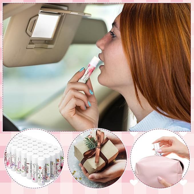 50 Pcs Bible Verse Lip Balm Bulk Christian Gifts for Women Faith Religious Moisturizing Lip Balm with Scripture Inspirational Lip Care Product for Friend Teacher Worker Employee-Velvo Beauty