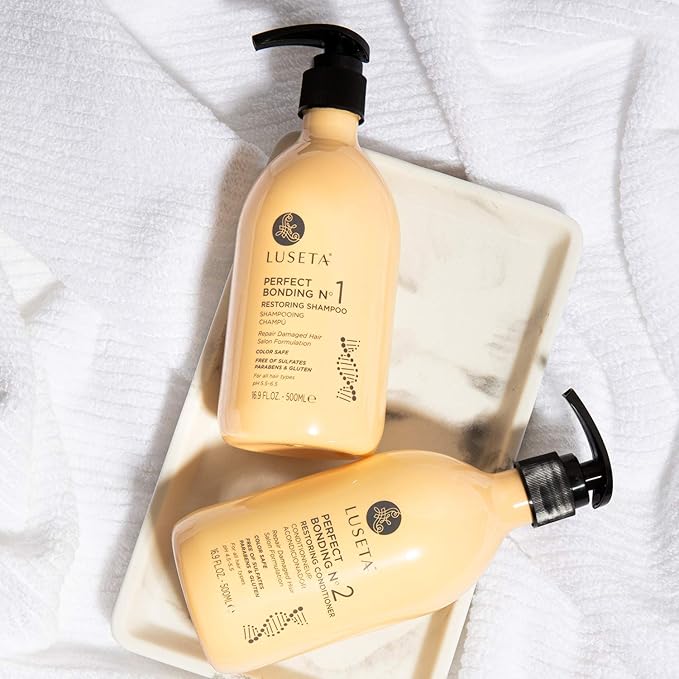 Luseta Perfect Bonding Restoring Shampoo & Conditioner Set, Bond Strengthening & Color Longevity for All Hair Type, Bond Repair Shampoo and Conditioner Set Sulfate & Paraben Free, 2x33.8 oz-Velvo Beauty