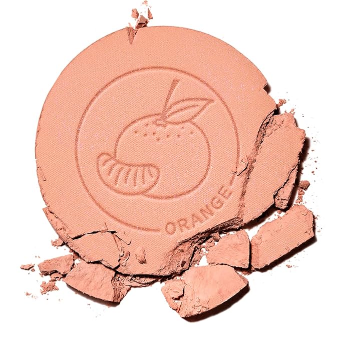 Face Blush, Powder Blush Makeup, Longlasting Highly Pigmented Face makeup, Smooth, Vegan & Cruelty Free, 1 Count, 02 ORANGE-Velvo Beauty