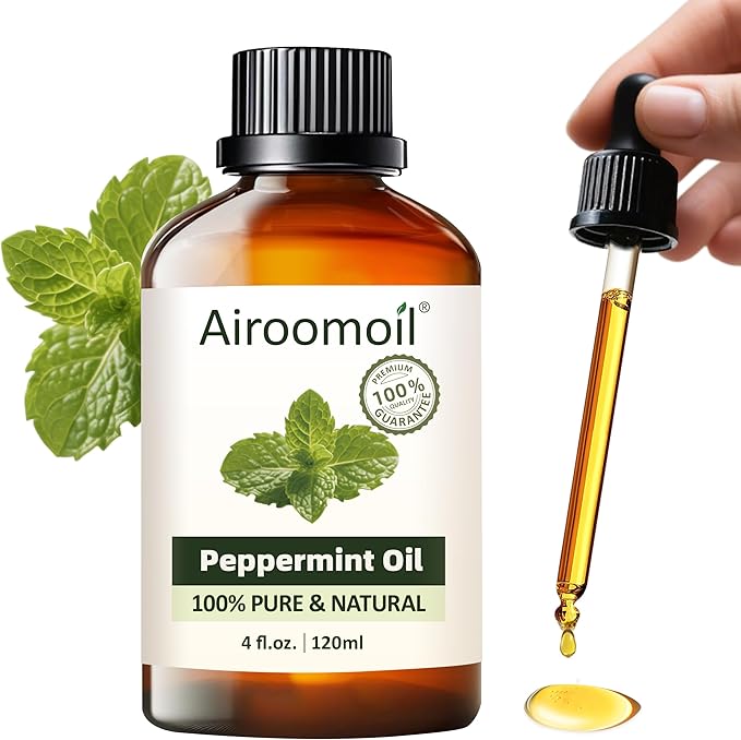Pure Peppermint Essential Oil, 100% Pure Natural Peppermint Essential Oil, Premium Grade Essential Oils for Diffusers for Home, Skin, Care Massage, Soap Making, Aromatherapy, 4 Fl Oz | 120ml-Velvo Beauty
