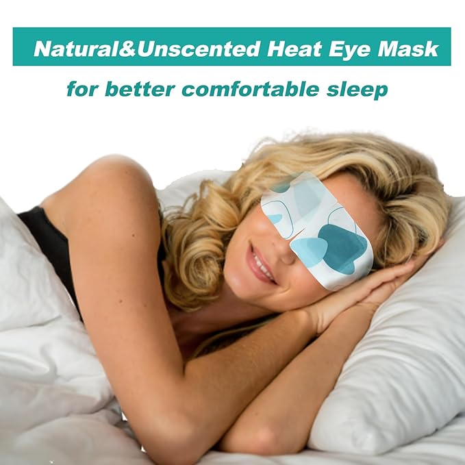 50 Packs Steam Eye Mask for Dry Eyes, Self Heated Sleep Eye Mask Disposable Warm Compress for Eyes, Relieves Dry Eye Eye Strain, Dark Circles, Puffiness,Microgroove (Natural Unscented More Safer)-Velvo Beauty