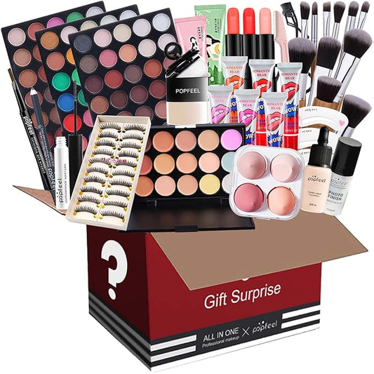 Professional Makeup Kit for Women Full Kit, Makeup Set Cosmetic Make Up Kit with Makeup Bag Include Eyeshadow Palette Makeup Brushes Set Lipstick Lip Gloss Foundation Concealer-Velvo Beauty