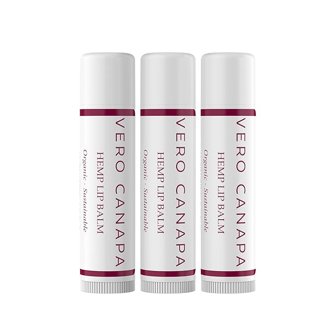 Pomegranate Organic Hemp Lip Balm with SPF - 3 Pack | Lip Moisturizer |Sunscreen Lip Balm | SPF Lip Balm | Lip Care | Lip Balm Hydrating | Lip Balm Bulk | Lip Balm SPF | Lip Care Products-Velvo Beauty