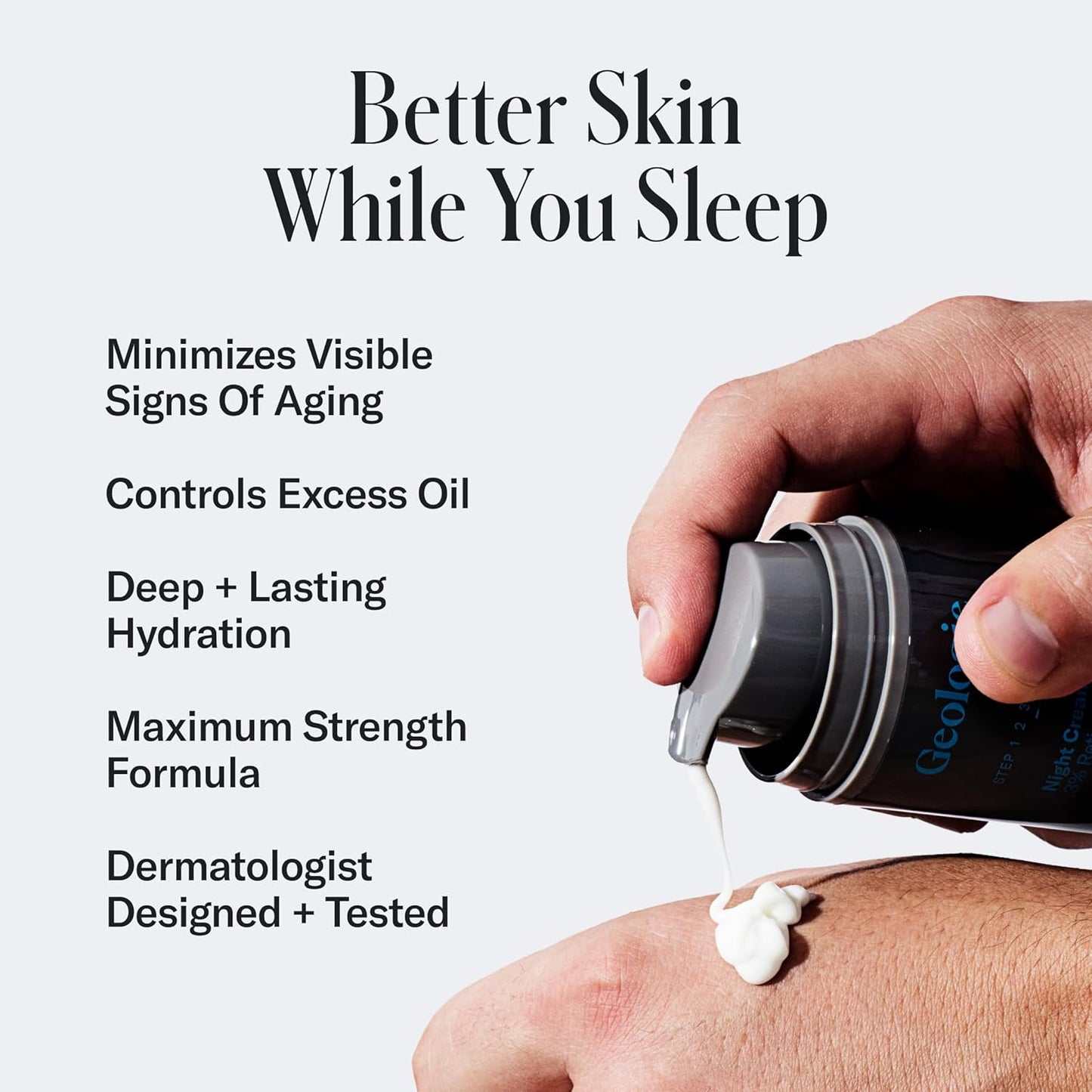 Geologie Retinol Anti-Aging Face Cream | Advanced .3% Retinol Formula for Effective Results | Reduce Fine Lines & Wrinkles | Protect & Repair Skin With Hyaluronic Acid & Niacinamide | For Men & Women-Velvo Beauty