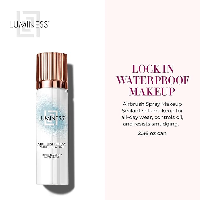 LUMINESS Waterproof Setting Spray for Makeup, Airbrush Spray Makeup Sealant (2.36 fl oz) - Long-Lasting Face Make Up Spray with Hydrating Mist Helps Control Oil & Replenishes Moisture-Velvo Beauty