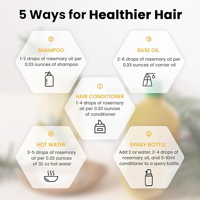 HIQILI Essential Oil for Diffuser (3.38 Fl Oz (Pack of 1), Rosemary)-Velvo Beauty