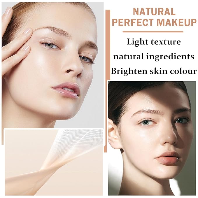 NVLEPTAP Airbrush Foundation Makeup Spray Silky Lightweight Full Coverage Foundation Face Air Cushion Foundation Set with Soft Makeup Brush - 03 Nude-Velvo Beauty