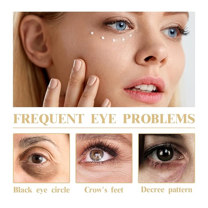 Eye Cream, Collagen Under Eye Cream with Hyaluronic Acid for Dark Circles, Puffy Eyes & Wrinkles, Anti Aging Eye Cream, 1 Fl. Oz-Velvo Beauty