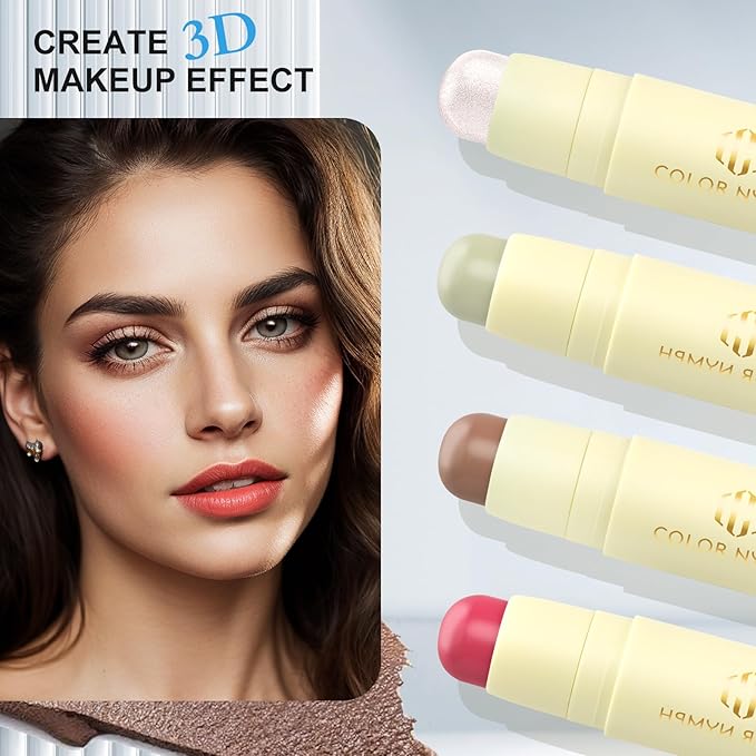 Color Nymph Makeup Kit for Girls Beginner Makeup Gift Set with Portable Bag Include 2 Color Lip Gloss, Eyeshadow Pen, Blush & Contouring, Highlight, Mascara, Eyebrow Pencil-Velvo Beauty