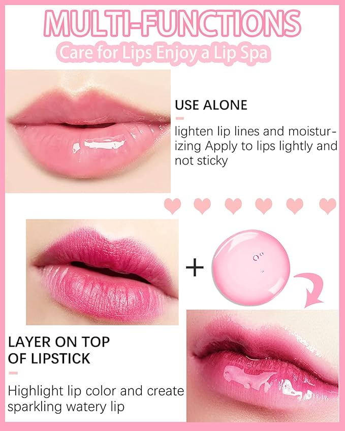 Hydrating Plumping Lip Glow Oil,Shine Tinted Lip Gloss,Glow Reviver Lip Oil,Long Lasting Moisturizing Clear Lip Plumper Oil Tint for Lip Care Dry Lips,Women's Day Makeup Gift ( (#007 Raspberry Red)-Velvo Beauty