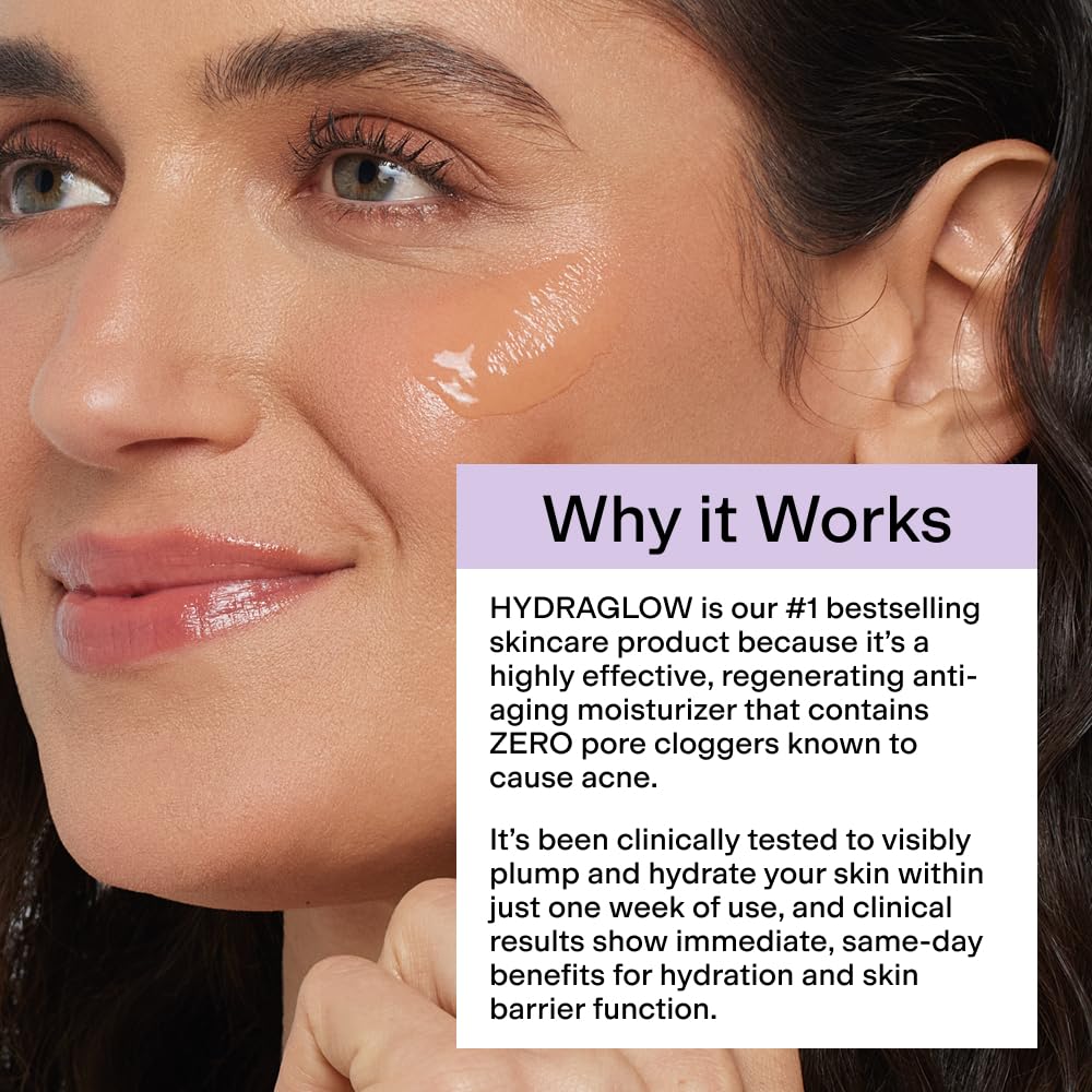 CLEARSTEM - HYDRAGLOW Stem Cell Moisturizer - Bakuchiol + Squalene - Youthful Skin Face Moisturizer - All Skin Types - Facial Skin Care Products - Gluten Free, Cruelty Free - 2 fl oz / 60ml-Velvo Beauty