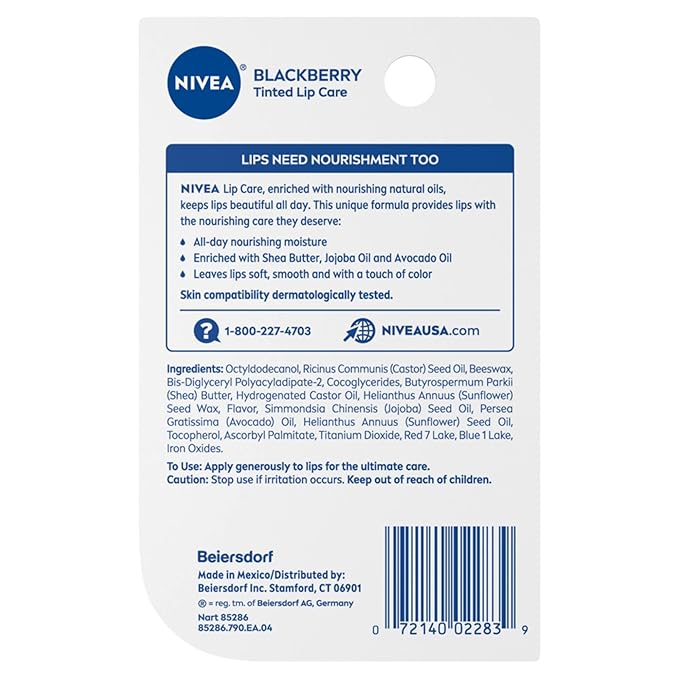 Nivea Lip Balm - Blackberry Shine - 0.17oz, 0.17 Oz-Velvo Beauty