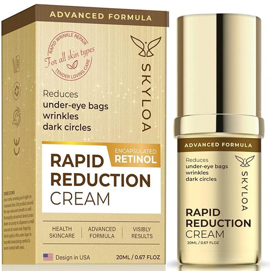Retinol Eye Cream Anti Aging: Under Eye Cream for Dark Circles and Puffiness Bags - Retinol Eye Serum - Under Eye Serum with Caffeine and Hyaluronic Acid - Visibly Reduces Wrinkles Fine Lines(20ML)-Velvo Beauty