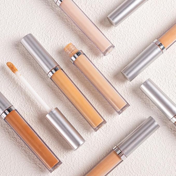 Kaely 2Pcs Hydrating Concealer Wand,Full Coverage Liquid under Eye Concealer,Long Lasting Waterproof Primer Makeup for Dark Circles and Puffiness Trouble Spots Redness,Eye Ring corrector de ojeras 03-Velvo Beauty